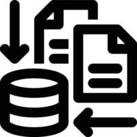 Data Collection, Input Data, Data Gathering Outline Icon vector