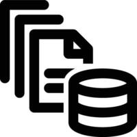 Data Storage, Data Repository, Database Outline Icon vector
