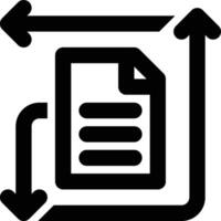Data Processing, Data Manipulation, Data Transformation Outline Icon vector