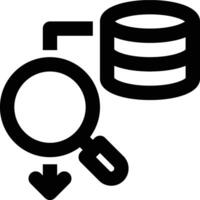 Data Query, Database Query, Data Search Outline Icon vector