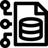 Big Data, Database, Data Science Outline Icon vector