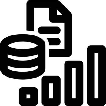 Data Volume, Data, Big Data Outline Icon vector