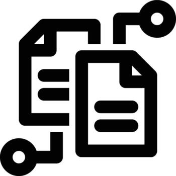 datos intercambio, datos red, datos tecnología contorno icono vector