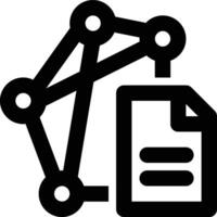 Complex Data, Data Complexity, Data Network Outline Icon vector