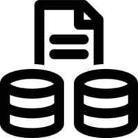 Database, Data Storage, Big Data Outline Icon vector