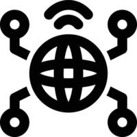 Internet of Things, Global Network, Internet Outline Icon vector