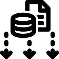 Data Extraction, Data, Downloading Outline Icon vector