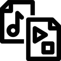 Unstructured Data, Unstructured Information, Big Data Outline Icon vector