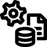 Data Management, Database Management, Data Engineering Outline Icon vector