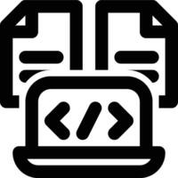 Data, Big Data, Programming Outline Icon vector