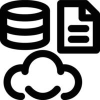 Cloud Storage, Cloud, Data Storage Outline Icon vector