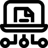 Big Data, Application, Software Outline Icon vector