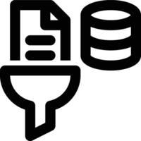 Data Filtering, Big Data, Database Outline Icon vector