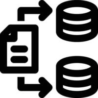 Data Migration, Data Transfer, Data Load Outline Icon vector