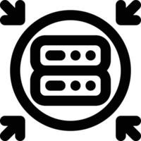Data Center, Server, Data Storage Outline Icon vector