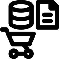 Data Mart, Database, Data Outline Icon vector