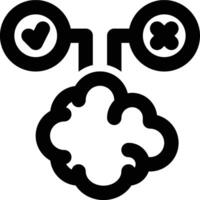 Fuzzy Logic, Artificial Intelligence, Decision Making Outline Icon vector
