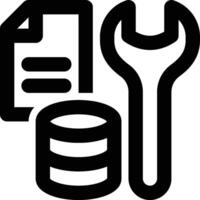 Big Data, Tools, Database Outline Icon vector