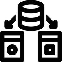 Object Database, Object Oriented, Database Outline Icon vector