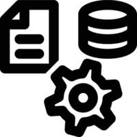 Big Data, Engine, Machine Outline Icon vector