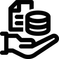 Big Data, Database, Service Outline Icon vector