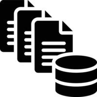 Data Storage, Data Repository, Database Glyph Solid Icon vector
