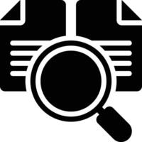Data Search, Data Query, Data Analysis Glyph Solid Icon vector