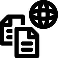 Big Data, Global, World Outline Icon vector