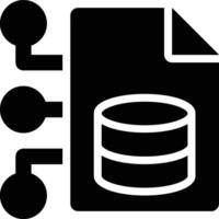Big Data, Database, Data Science Glyph Solid Icon vector
