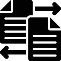 Data Transfer, Data Migration, Data Sharing Glyph Solid Icon vector