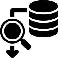 Data Query, Database Query, Data Search Glyph Solid Icon vector