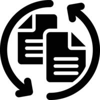 Data Update, Data Processing, Data Glyph Solid Icon vector