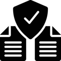 Information Privacy, Data Privacy, Data Security Glyph Solid Icon vector