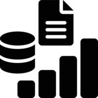 Data Volume, Data, Big Data Glyph Solid Icon vector