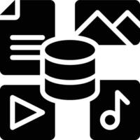 Data Variety, Data, Variety Glyph Solid Icon vector