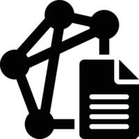 Complex Data, Data Complexity, Data Network Glyph Solid Icon vector