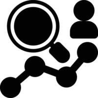 Behavioral Analytics, Customer, User Behavior Glyph Solid Icon vector