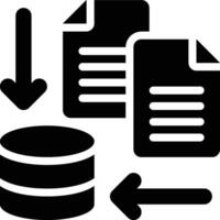 Data Collection, Input Data, Data Gathering Glyph Solid Icon vector