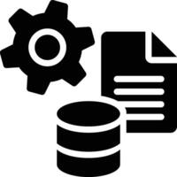 Data Management, Database Management, Data Engineering Glyph Solid Icon vector