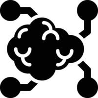 Artificial Intelligence, AI, Technology Glyph Solid Icon vector