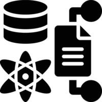 Data Science, Big Data, Analytics Glyph Solid Icon vector