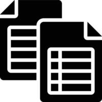 Structured Data, Data, Table Glyph Solid Icon vector