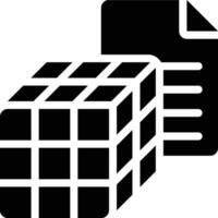 OLAP, Cube, Data Glyph Solid Icon vector