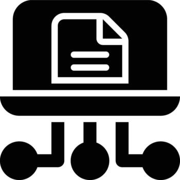 grande datos, solicitud, software glifo sólido icono vector