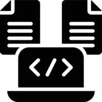 Data, Big Data, Programming Glyph Solid Icon vector