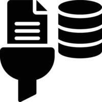 Data Filtering, Big Data, Database Glyph Solid Icon vector