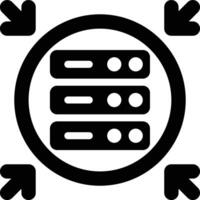 Data Center, Server, Data Storage Glyph Solid Icon vector