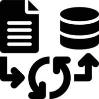 ETL, Extract, Transform Glyph Solid Icon vector