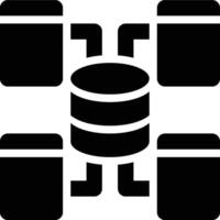 Data Modelling, Data Structure, Data Architecture Glyph Solid Icon vector