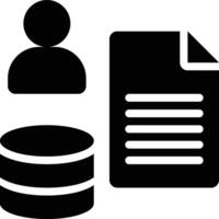 Data Steward, Database Administrator, Data Analyst Glyph Solid Icon vector